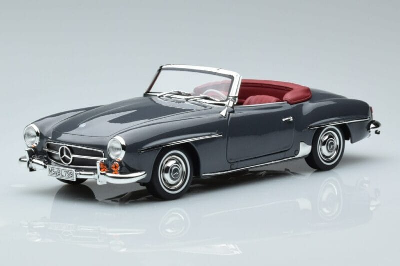 Mercedes 190 SL W121 Roadster Siva Norev 1:18