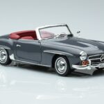Mercedes 190 SL W121 Roadster Siva Norev 1:18