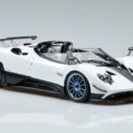 Pagani Pagani Zonda HP Barchetta Ogljikova Vlakna Bela LCD 1:18 1:18 Kovina