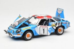 Alpine A110 1600S #1 Nicolas / Vial Winner Tour de Corse 1973 Kyosho 1:18 08485A Kovina – slika 2 od 8