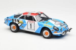 Alpine A110 1600S #1 Nicolas / Vial Winner Tour de Corse 1973 Kyosho 1:18 08485A Kovina – slika 6 od 8