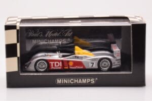 Audi R10 TDI LMP1 #7 R. Capello / T. Kristensen / A. McNish 24 Hours of Le Mans 2006 Minichamps 1:43 400061607 Kovina – slika 4 od 4