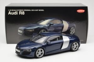 Audi R8 4.2 FSI V8 Moder Kyosho 1:18 09213BL Kovina – slika 8 od 8