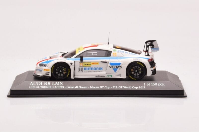 Audi R8 LMS #11 HCB Rutronik Racing L. di Grassi FIA GT World Cup Macau 2016 Minichamps 1:43
