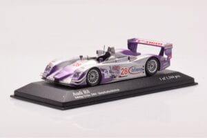 Audi R8 LMP900 #28 F. Biela / P. Kaffer / A. McNish 12 Hours of Sebring Winner 2004 Minichamps 1:43 4000412328 Kovina – slika 2 od 4