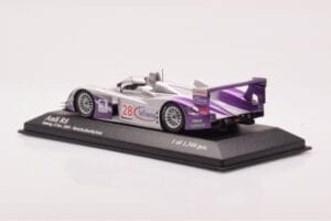 Audi R8 LMP900 #28 F. Biela / P. Kaffer / A. McNish 12 Hours of Sebring Winner 2004 Minichamps 1:43 4000412328 Kovina – slika 3 od 4