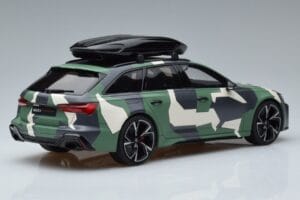 Audi RS6 C8 Avant Kamuflažna With Roof Top Asia Edition GT Spirit 1:18 CLDC014 Smola – slika 2 od 6