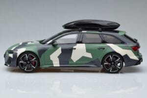 Audi RS6 C8 Avant Kamuflažna With Roof Top Asia Edition GT Spirit 1:18 CLDC014 Smola – slika 3 od 6