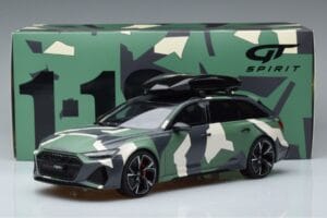 Audi RS6 C8 Avant Kamuflažna With Roof Top Asia Edition GT Spirit 1:18 CLDC014 Smola – slika 6 od 6