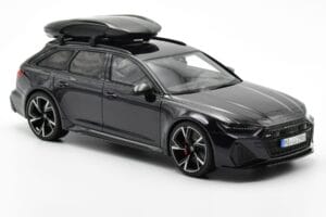 Audi RS6 C8 Avant Mythos Črn Z Ogljikovo Streho Asia Edition GT Spirit 1:18 CLDC007 Smola – slika 4 od 6