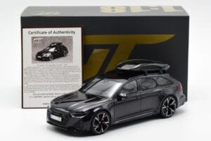 Audi RS6 C8 Avant Mythos Črn Z Ogljikovo Streho Asia Edition GT Spirit 1:18 CLDC007 Smola – slika 6 od 6