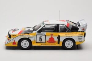 Audi Sport Quattro S1 E2 #6 H. Mikkola / A. Hertz Rally 1000 Lakes 1985 IXO 1:18 18RMC161B Kovina – slika 3 od 6