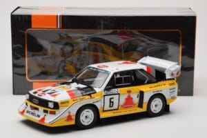 Audi Sport Quattro S1 E2 #6 H. Mikkola / A. Hertz Rally 1000 Lakes 1985 IXO 1:18 18RMC161B Kovina – slika 6 od 6