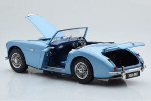 Austin-Healey 3000 Mk1 BN7 Moder Kyosho 1:18 08149HBL Kovina – slika 3 od 8