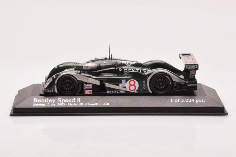 Bentley Speed 8 #8 J. Herbert / D. Brabham / M. Blundell Sebring 12 Hours 2003 Minichamps 1:43