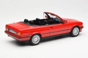 BMW 318i E30 Kabriolet Rdeč Norev 1:18 183210 Kovina – slika 2 od 6