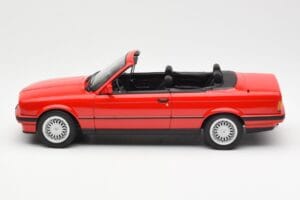 BMW 318i E30 Kabriolet Rdeč Norev 1:18 183210 Kovina – slika 3 od 6