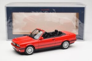 BMW 318i E30 Kabriolet Rdeč Norev 1:18 183210 Kovina – slika 6 od 6