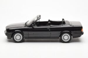 BMW 325i E30 Kabriolet Črna Metalik Norev 1:18 183211 Kovina – slika 3 od 6