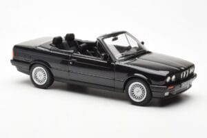 BMW 325i E30 Kabriolet Črna Metalik Norev 1:18 183211 Kovina – slika 4 od 6