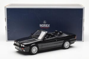 BMW 325i E30 Kabriolet Črna Metalik Norev 1:18 183211 Kovina – slika 6 od 6