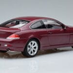 BMW 645Ci E63 Temno Rdeč Kyosho 1:18 08701CR Kovina - image 3 of 7