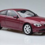 BMW 645Ci E63 Temno Rdeč Kyosho 1:18 08701CR Kovina - image 5 of 7