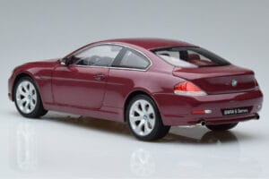 BMW 645Ci E63 Temno Rdeč Kyosho 1:18 08701CR Kovina – slika 6 od 7