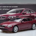 BMW 645Ci E63 Temno Rdeč Kyosho 1:18 08701CR Kovina - image 7 of 7