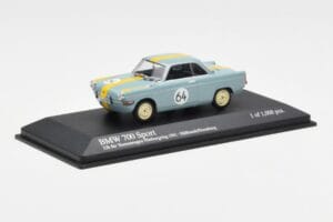 BMW 700 Sport #64 Hulbusch / Stausberg 12 Hours of Nurburgring 1961 Minichamps 1:43 400612364 Kovina – slika 2 od 4