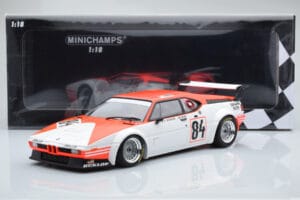 BMW M1 Equipe Dominique Lacaud #84 H. Stuck / Burger / D. Lacaud 24 Hours of Le Mans 1980 Minichamps 1:18 155802984 Kovina – slika 6 od 6