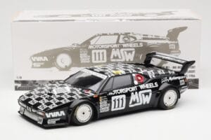 BMW M1 #111 Team MK Motorsport J-L. Witmeur / Krankenberg / Libert 24 Hours of Le Mans 1986 Minichamps 1:18 180862911 Kovina – slika 8 od 8