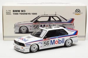 BMW M3 E30 #56 P. Brock / J. Richards Mobil Bathurst 1000 1988 AUTOart 1:18 88847 Kovina – slika 9 od 9