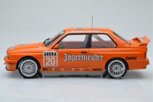 BMW M3 E30 Jagermeister #20 W. Gardner DTM Nurburgring 1992 IXO 1:18 18RMC082B Kovina – slika 3 od 6