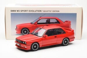 BMW M3 E30 Sport Evolution Cecotto Edition Rdeč AUTOart 1:18 70566 Kovina – slika 8 od 8