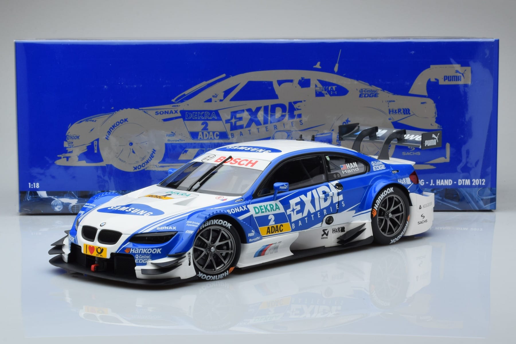 BMW M3 #2 BMW Team RMG A.J. Hand DTM 2012 Minichamps 1:18 100122202 Kovina – slika 8 od 8
