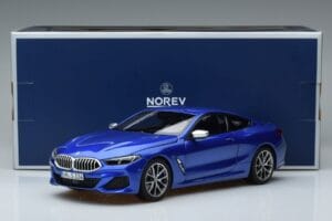 BMW M850i G15 Modra Metalik Norev 1:18 183286 Kovina – slika 7 od 7