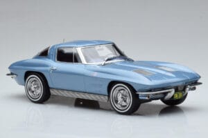 Chevrolet Corvette C2 Sting Ray Modra Norev 1:18 189050 Kovina – slika 4 od 6