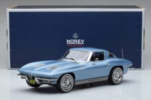 Chevrolet Corvette C2 Sting Ray Modra Norev 1:18 189050 Kovina – slika 6 od 6