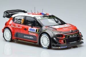 Citroen C3 WRC #9 S. Lefebvre / G. Moreau Tour de Corse 2017 Norev 1:18 181633 Kovina – slika 4 od 6