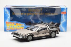 DeLorean DMC-12 Time Machine Back to the Future Srebrna Sun Star 1:18 2711 Kovina – slika 2 od 8