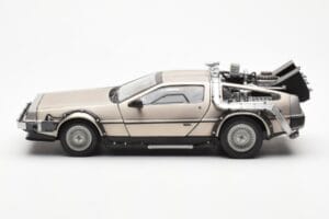 DeLorean DMC-12 Time Machine Back to the Future Srebrna Sun Star 1:18 2711 Kovina – slika 3 od 8