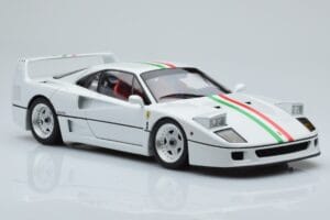 Ferrari F40 Bisernatobela Italy Kyosho 1:18 08416PWT-G Kovina – slika 6 od 8