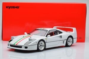 Ferrari F40 Bisernatobela Italy Kyosho 1:18 08416PWT-G Kovina – slika 8 od 8