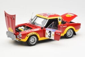 Fiat 124 Abarth #3 Barbasio / Sodano East African Safari Rally 1974 Sun Star 1:18 4952 Kovina – slika 2 od 8