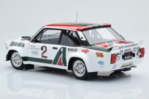 Fiat 131 Abarth Alitalia #2 W. Röhrl / C. Geistdörfer Rally Monte Carlo 1978 Kyosho 1:18 08376G Kovina – slika 7 od 10
