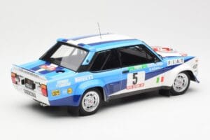 Fiat 131 Abarth #5 Team Fiat Works Rally Portugal 1980 Kyosho 1:18 08376A Kovina – slika 3 od 8