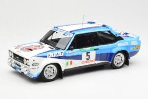 Fiat 131 Abarth #5 Team Fiat Works Rally Portugal 1980 Kyosho 1:18 08376A Kovina