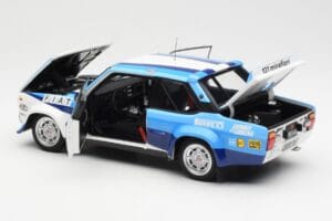 Fiat 131 Abarth #5 Team Fiat Works Rally Portugal 1980 Kyosho 1:18 08376A Kovina – slika 5 od 8