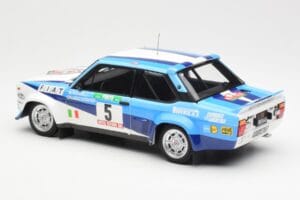 Fiat 131 Abarth #5 Team Fiat Works Rally Portugal 1980 Kyosho 1:18 08376A Kovina – slika 7 od 8